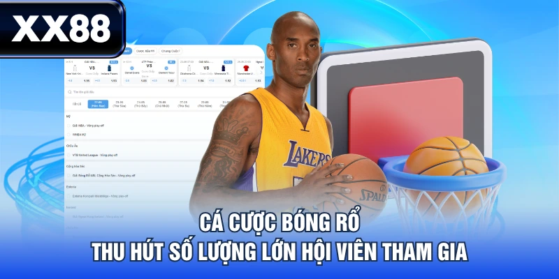 Cá cược bóng rổ thu hút số lượng lớn hội viên tham gia